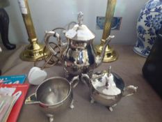 Three Piece Plated Tea Set