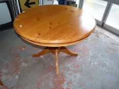 Extending Circular Pine Dining Table
