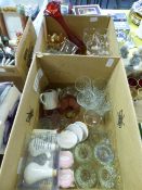 2 Boxes of Glassware etc