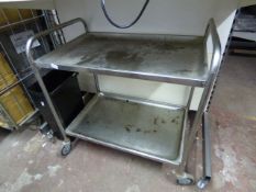 Two Tier Stainless Steel Trolley