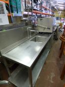 Hobart Dishwasher with Feed Tables, Sink, Water Softener and Pan Wash
