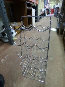 Eighteen Bottle Chromium Wine Rack
