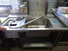 Stainless Steel Industrial Sink with Hand Wash and Waste Chute