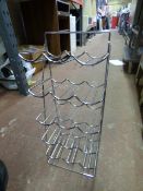 Eighteen Bottle Chromium Wine Rack