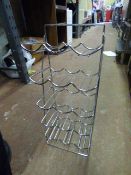 Eighteen Bottle Chromium Wine Rack