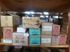 *Thirteen Boxes Containing Assorted Strap Hinges in Various Sizes