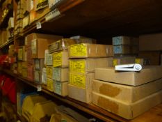 *59 Boxes of Cranked Backflap Hinges, Etc Various Colours and Sizes