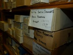 *Sixteen Boxes of Parliament Hinges, Brass Butt Hinges, Etc