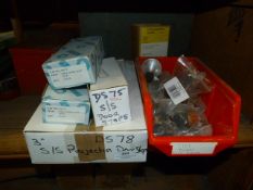 *5 Boxes of Brass and Stainless Steel Door Stops