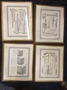 *4 Reproduction Prints from a c.1855 catalogue of Richard Timmins & Sons, Birmingham. Published by