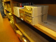 *Four Boxes of Assorted Hasps and Staples