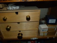 *Set of Three Drawers and Boxes of Polished Brass and Other Cabinet Knobs