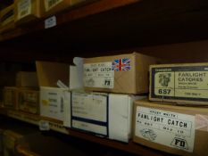 *Eight Boxes of Casement Fasteners, Fan LIght Catches, Etc