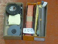 *Starrett Steel Rues and Tape Measures (three boxes)