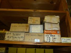 *9 Boxes of Screw Extractors, Arbors, Etc