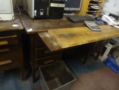 *Dark Oak Double Pedestal Desk