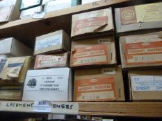 *Nineteen Boxes of Polished Brass and Aluminum Casement Fasteners and Stays