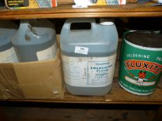 *3x5L of Templars Soldering Fluid and Two Tins Containing 7lbs of Fluxite