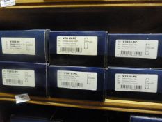 *Eleven Boxes of Shepherd Victorian Suite Privacy Locks in Polished Chrome and Brass