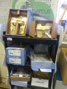 *Display Stand Containing Assorted Polished Brass and Other Door Furniture