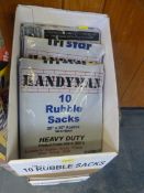 *13 Rubble Sacks and Two Rolls of Roll and Stroll