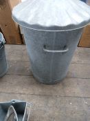 *Galvanised Dust Bin with Cover