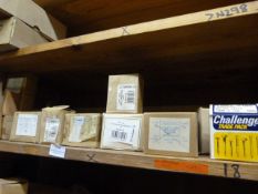 *Eighteen Boxes of Assorted Nails, Gimp Pins, Etc