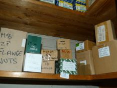 *16 Boxes of Assorted Flange Nuts, Washers, Etc in Various Sizes
