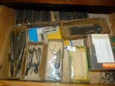 *Contents of Drawers Including Assorted Countersunk Brace Bits, Etc