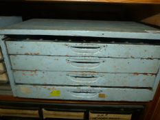 *Wood Cabinet Containing Four Drawers of Assorted Number and Stub Rills