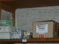 *Assorted Polished Brass Escutcheons, Ceramic Knobs, Etc