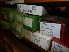 *Thirteen Boxes of Perkins & Powell Polished Brass Covered Handles