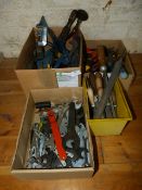 *Four Boxes of Assorted Hand Tools, Screwdrivers, Files, Etc