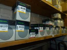 *Fifteen Boxes of Festool Sanding Disks in Various Profiles