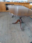 *Reproduction D-End Mahogany Dining Table with Leaf