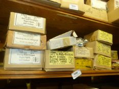 *Twelve Boxes of Butt Hinges in Various Sizes and Finishes