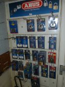 *Abus Display Stand Containing Approx 35 Assorted Padlocks, Hasps and Staples