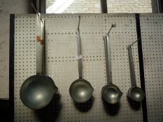 *Ten Galvanised Ladles Various Sizes