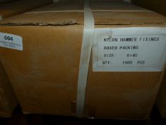 *Box Containing 1600 6x40 Nylon Hammer Fixings