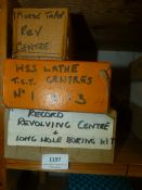 *Three Boxes of Revolving and Other Lathe Centers