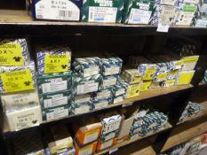 *31 Boxes of Brass Sloted Round Head Wood Screws