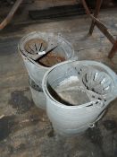 *Four Galvanised Mop Buckets