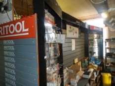 *Britool and Metabo Slat Wall Display as Situated in the Show Room (buyer to dismantle once all lots
