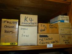 *Nine Boxes of Makita, Metabo and Other Chuck Keys