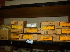 *12 Boxes of Woodworking Shaper Cutters Profile, Concave, Dovetail and Mortise