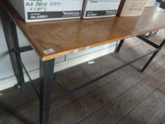 *Steel Framed Work Bench with Wood Top