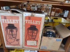 *Two Tilley Lamps and Assorted Associated Spurs in Three Boxes