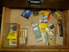 *Contents of Drawer Including Various Stanley Knife and Other Blades