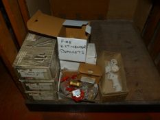 *Mixed Lot of Fire Extinguisher Brackets, Lamp Holders, Brass Valves, Etc