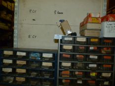 *Two Sets of Component Drawers Containing Assorted Grease Nipples, Etc